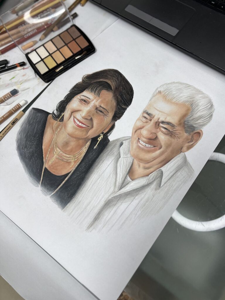 ציור דיוקן זוגי מתנה